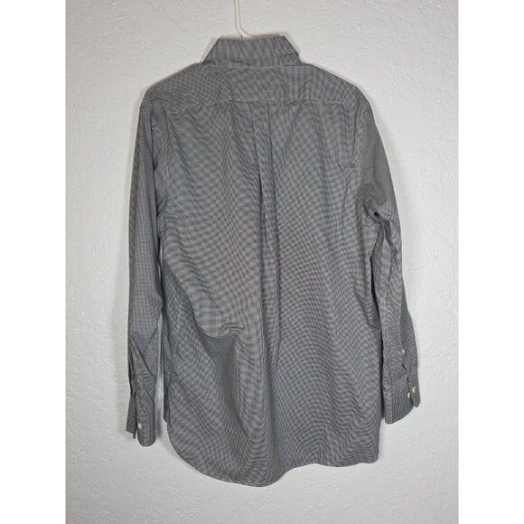 Ralph Lauren Mens Black/White Check Button Down Slim Fit Shirt 15 1/2 (32/33) - Picture 4 of 5